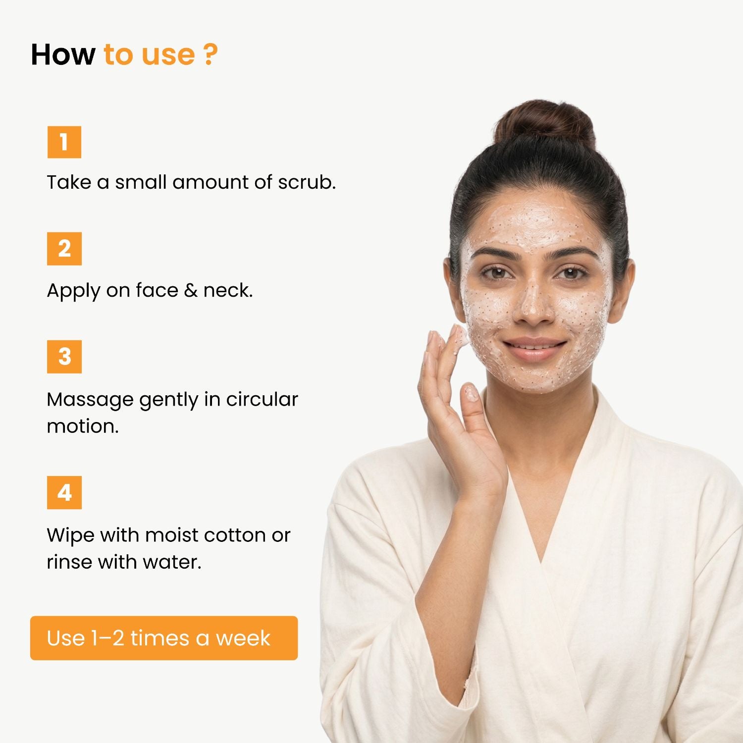 Orange Vitamin C Brightening Face Scrub | Tan Removal & Dead Skin | All Skin Types