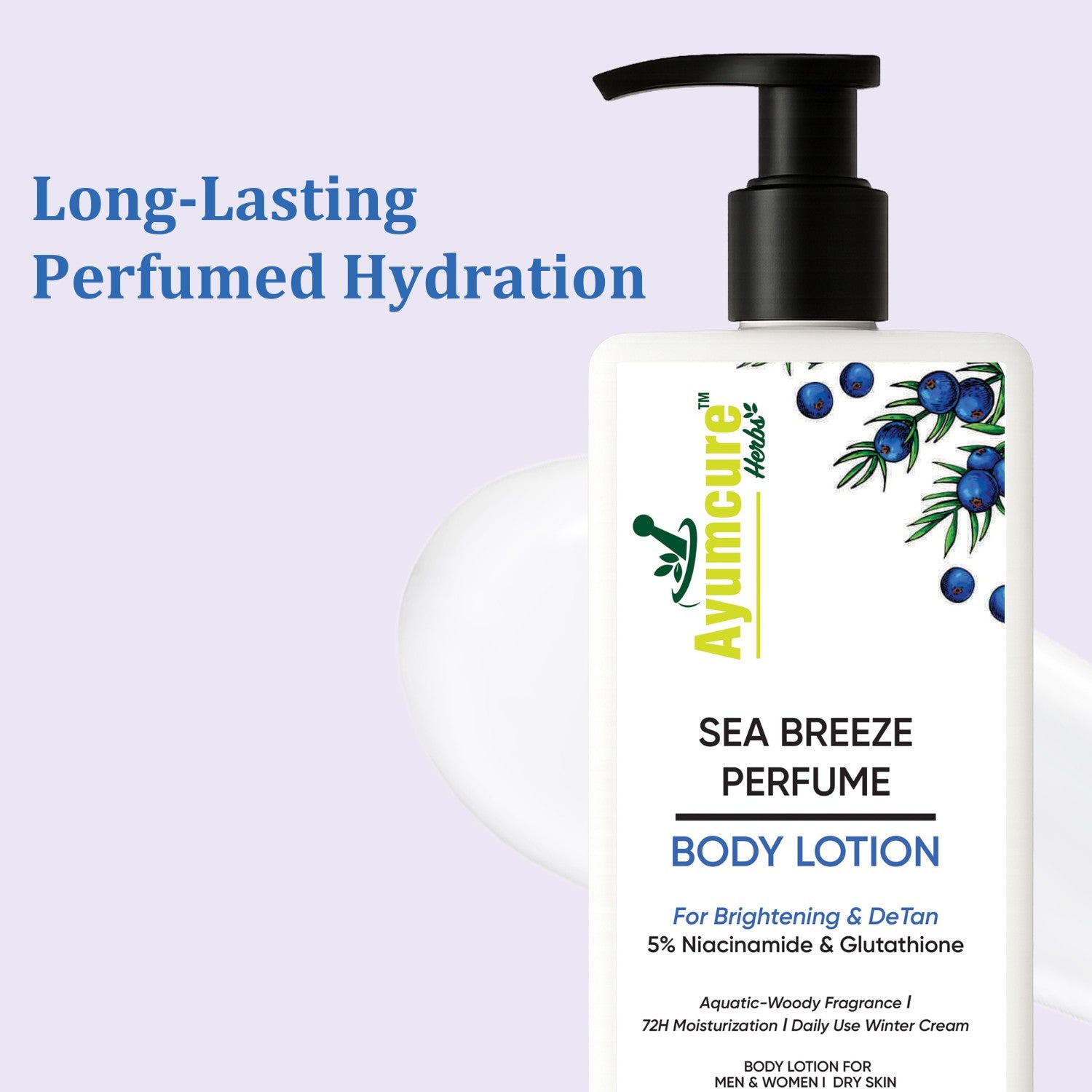 Sea Breeze Perfume Body Lotion | 5% Niacinamide & Glutathione | 72H Moisture | Unisex