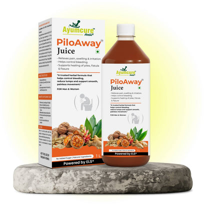 PiloAway Ayurvedic Piles Care Juice | Bleeding, Pain & Swelling Relief | Men & Women - Alternate View