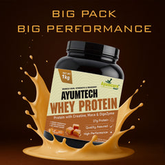 Whey Protein | 27g Protein + Creatine & Maca | Caramel | Muscle Gain | With Shaker