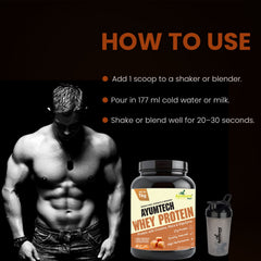 Whey Protein | 27g Protein + Creatine & Maca | Caramel | Muscle Gain | With Shaker