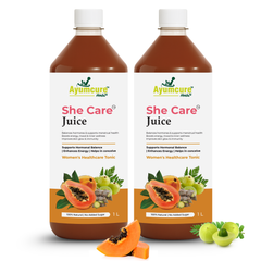 She Care Ayurvedic Juice Pack of 2 | PCOS, PCOD & Period Pain Relief | Only For Women