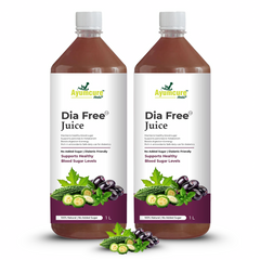 Dia Free Ayurvedic Juice Pack of 2 | Amla, Karela, Jamun & Tulsi | Men & Women