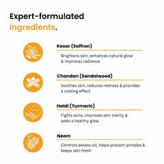 Radiance Face Pack | Kesar, Chandan & Haldi + 3% Niacinamide | Men & Women