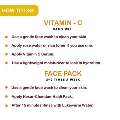 Vitamin C Serum + Radiance Face Pack | 3% Niacinamide, Kesar & Haldi | Men & Women
