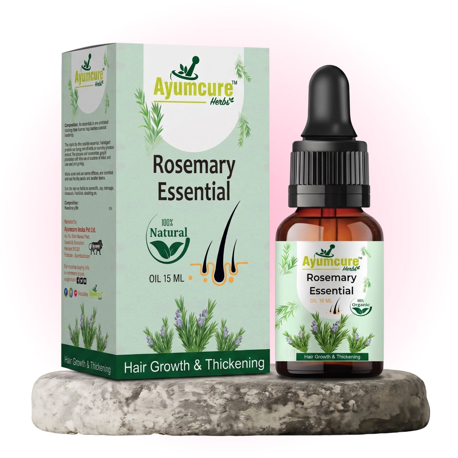 Rosemary Essential Oil | Hair Fall Control & Hair Growth | Pure & Non-Greasy | Unisex