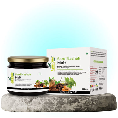 SardiNashak Malt | Blend of 25+ Ayurvedic Herbs & Spices | Helps Relieve Cold, Cough & Congestion | For Adults & Kids Above 3 Years - Alternate View