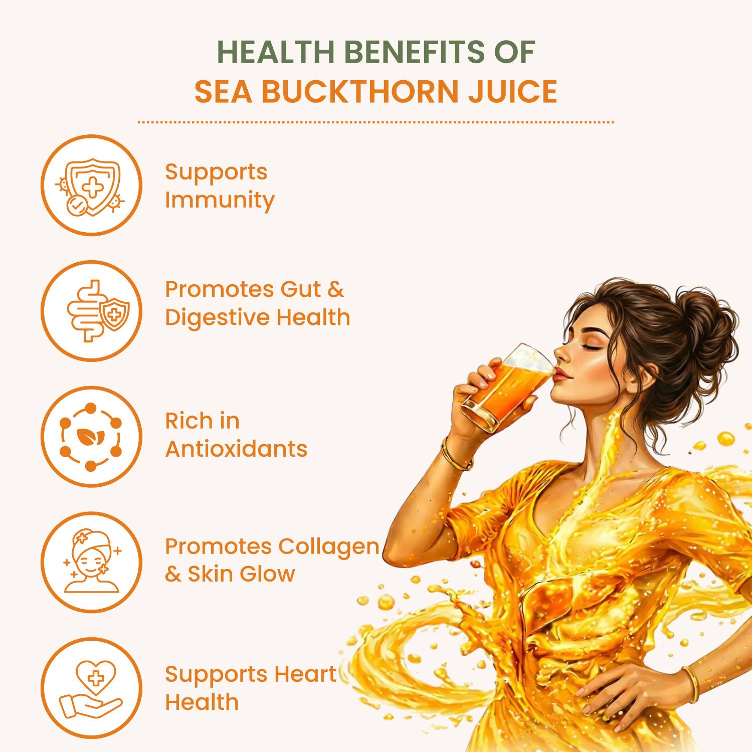 Sea Buckthorn Concentrate | Omega 3,6,7,9 + Antioxidants | Sugar Free | Men & Women
