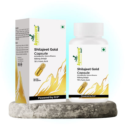 Shilajit Gold Capsule | 500mg Shilajit + Ashwagandha + Swarna Bhasma | Men & Women - Alternate View