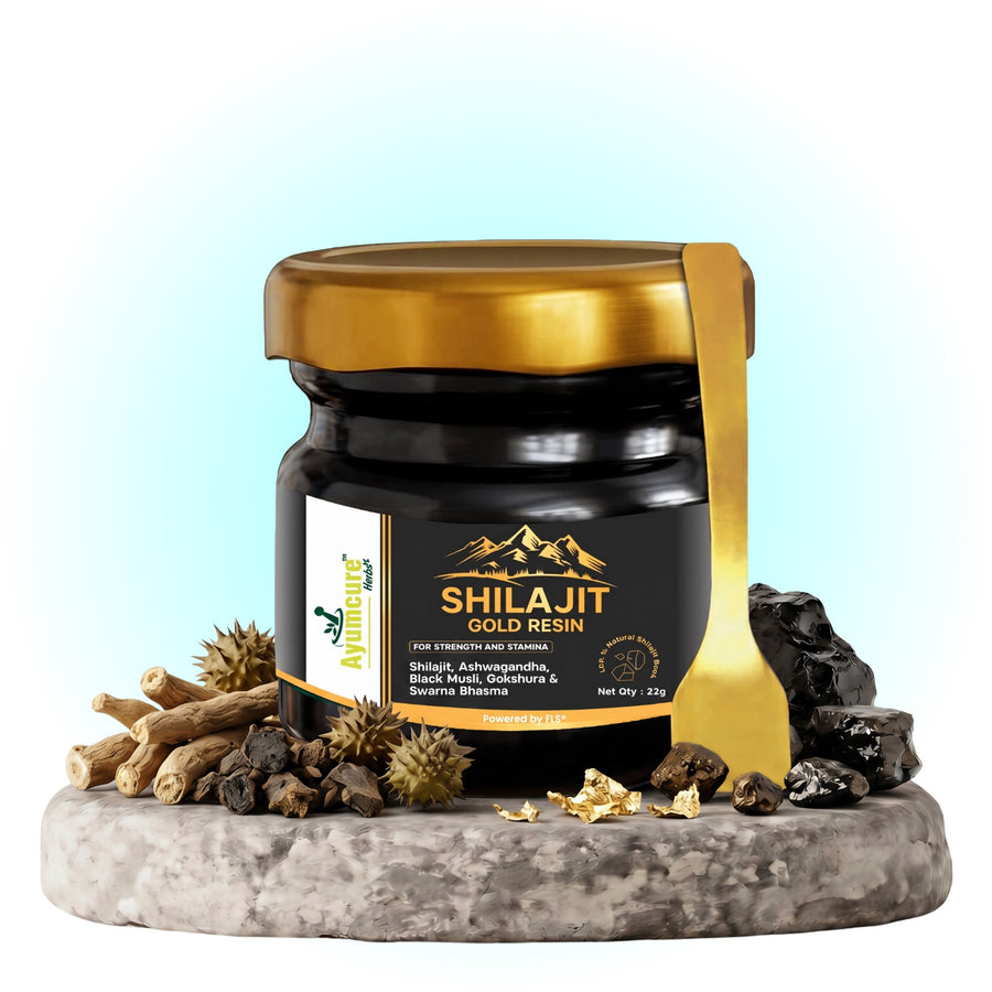 Shilajit Gold Resin | Pure Himalayan | 70%+ Fulvic Acid | 24K Gold | Lab Certified
