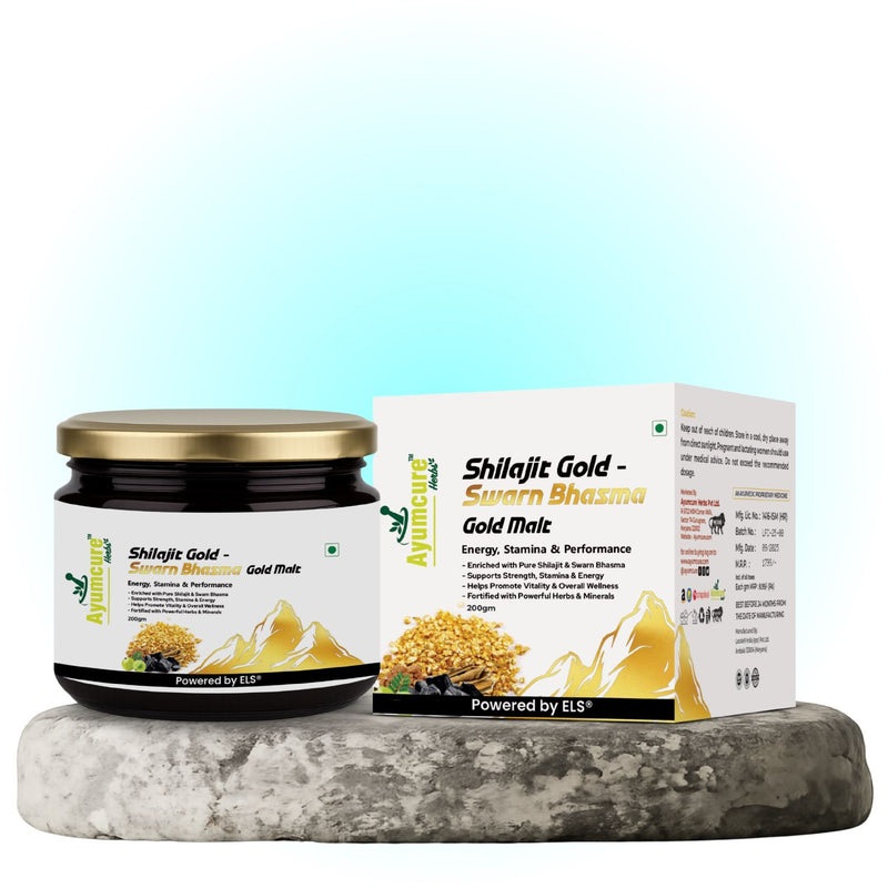 Shilajit Gold Malt | Shilajit + Ashwagandha + Safed Musli + 25 Herbs | Men & Women - Alternate View