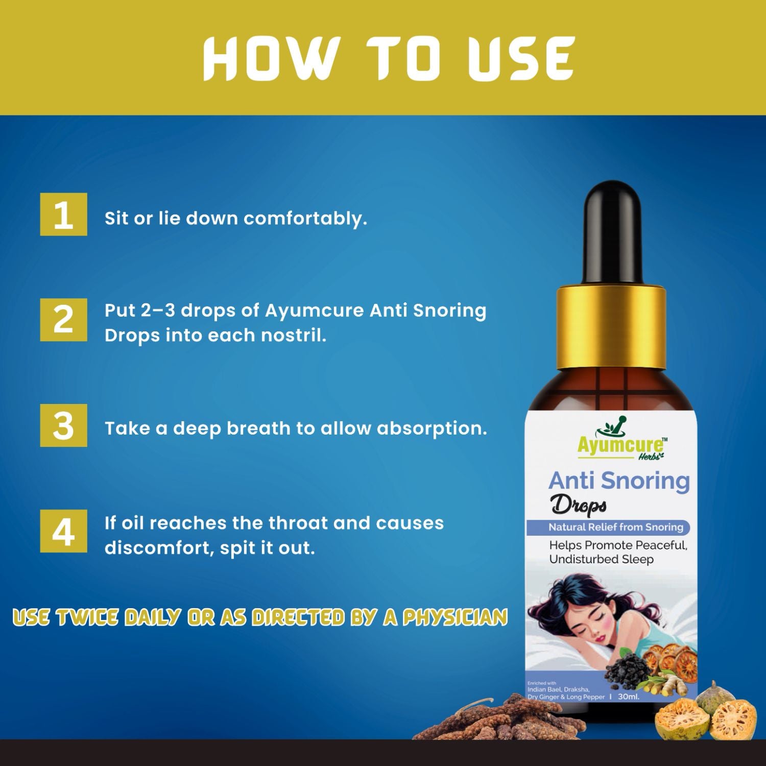 Calm Nidra Juice + Anti-Snoring Drops Combo | Deep Sleep & Snoring Relief | Unisex