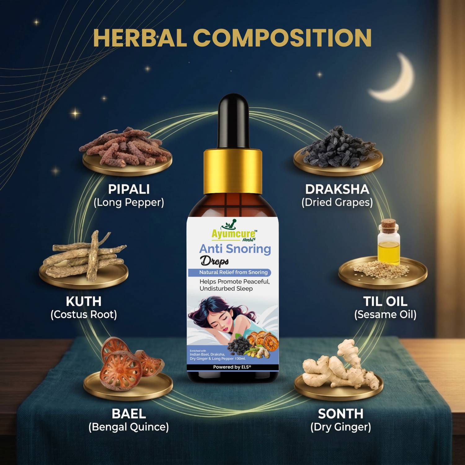Anti-Snoring Herbal Nasal Drops | Promotes Peaceful Sleep | Men & Women