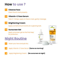 Skin Brightening Kit: Glutathione Cream + Vitamin C Serum + SPF 50 Sunscreen | Unisex
