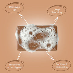 Tan Removal Soap | Sandalwood & Saffron | Brightening | For Face & Body | Pack of 3
