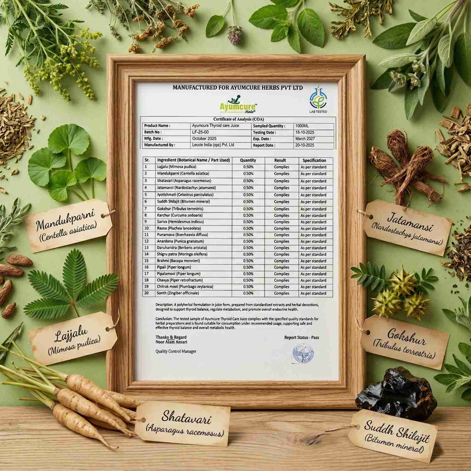 Thyroid Care Ayurvedic Juice | Ashwagandha, Guggul & Licorice | No Sugar | Unisex