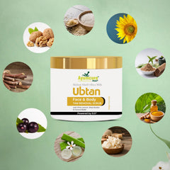 Ubtan Tan Removal Scrub | Walnut, Rice Milk & Shea Butter | Brightens Skin | Unisex
