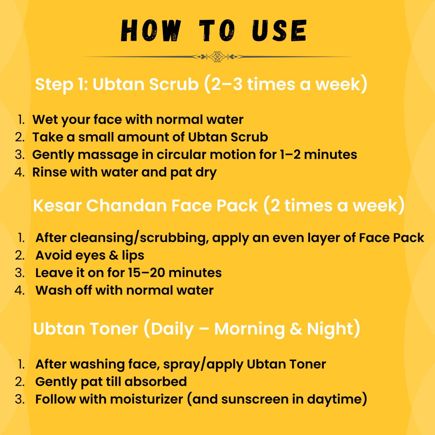 Ubtan Glow Combo: Face Pack + Toner + Scrub | 3% Niacinamide | Men & Women