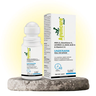 AHA 5% Underarm Roll-On | 1% Glutathione + Kojic Acid | 48H Odour Control | Unisex - Alternate View