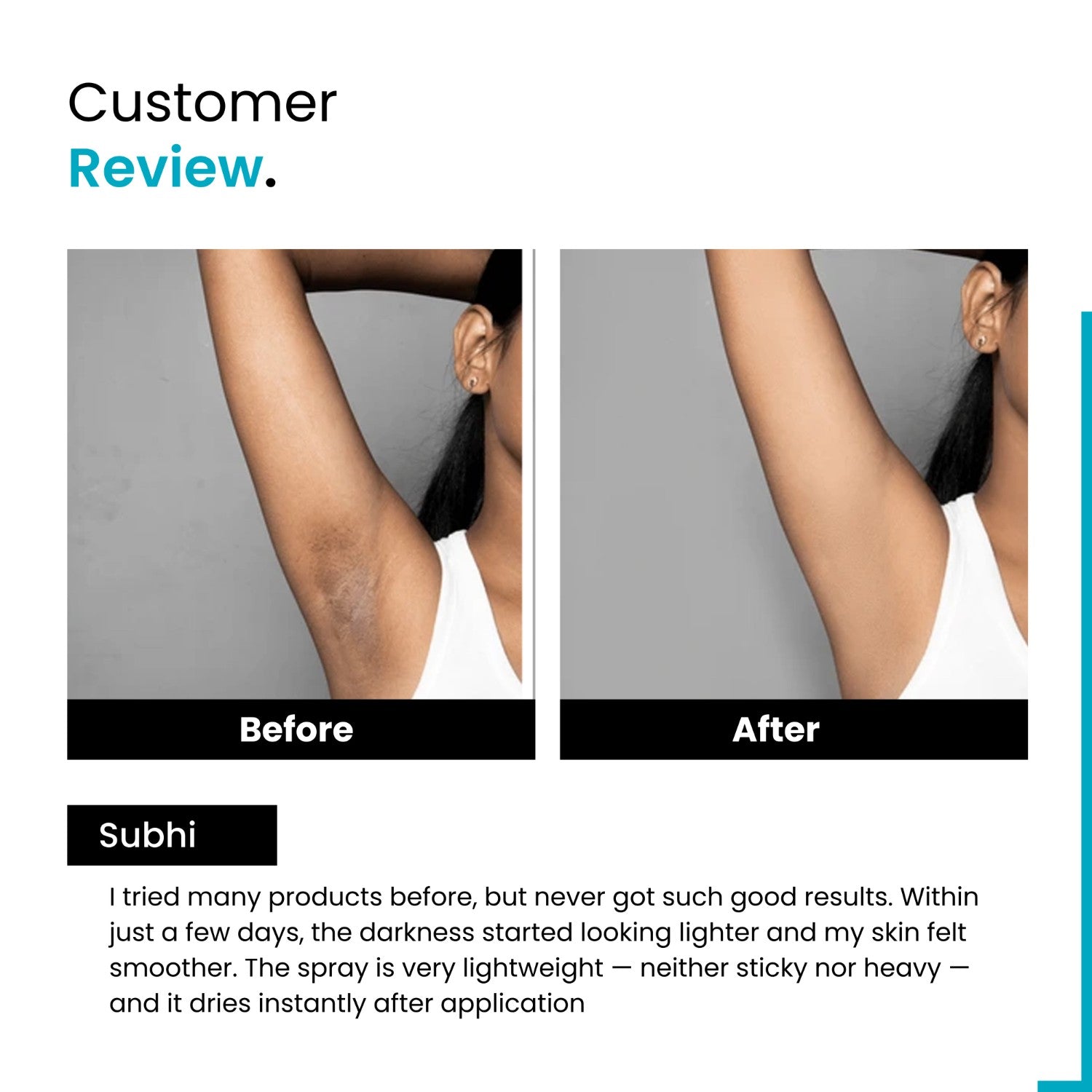 Underarm Brightening Spray | Niacinamide & Glycolic Acid | Fades Dark Spots | Unisex