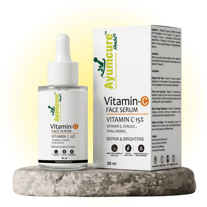Vitamin C Face Serum | Ferulic Acid, Hyaluronic Acid & Vit E | Anti-Aging | Unisex - Alternate View