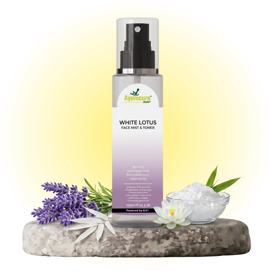 White Lotus Hyaluronic Face Mist | Bamboo Extract & Lavender | Hydrates Skin | Unisex