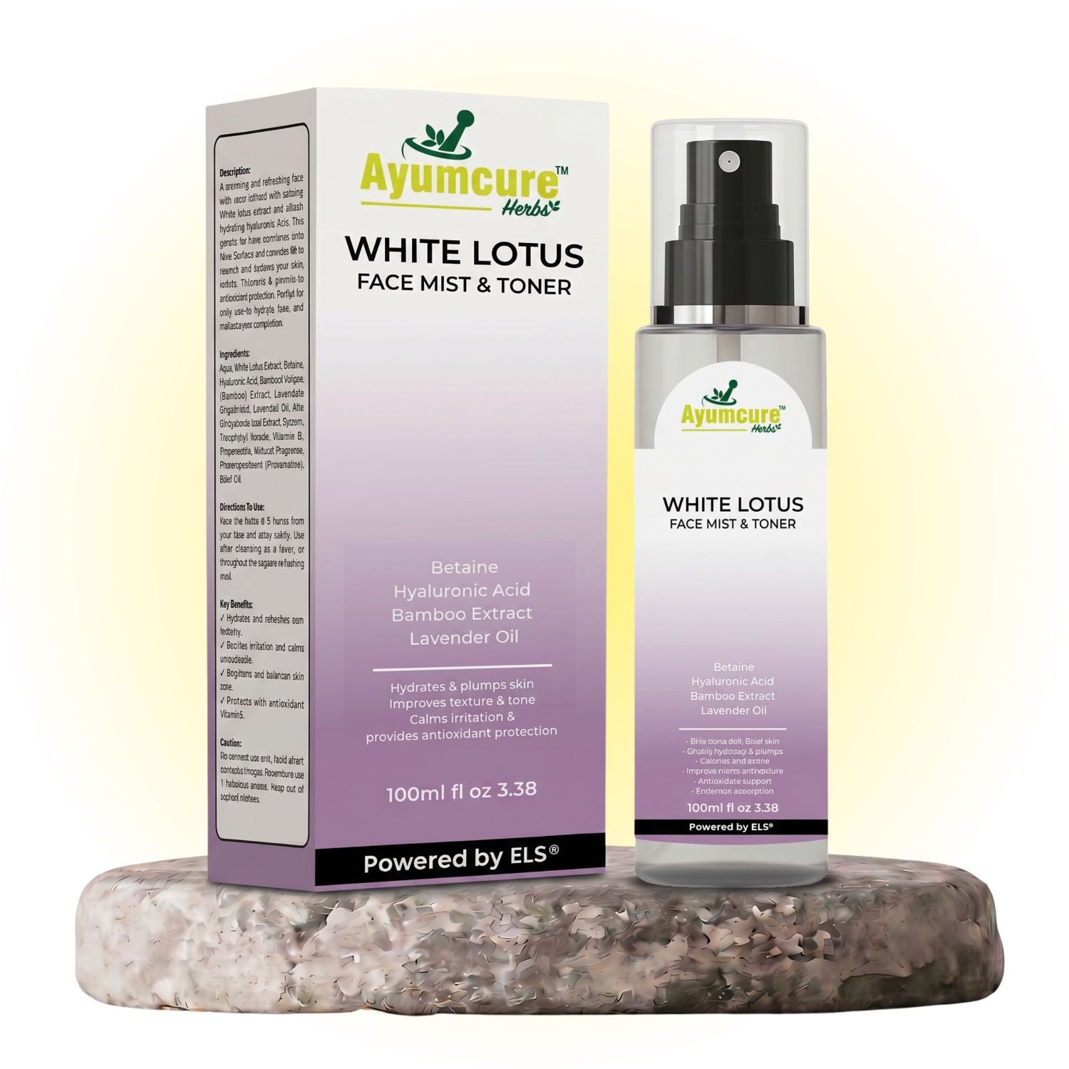 White Lotus Hyaluronic Face Mist | Bamboo Extract & Lavender | Hydrates Skin | Unisex