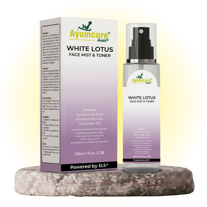 White Lotus Hyaluronic Face Mist | Bamboo Extract & Lavender | Hydrates Skin | Unisex - Alternate View