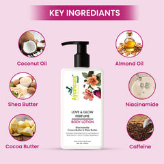 Winter Combo: Love & Glow Perfume Body Lotion + Almond Oil | Deep Moisturization | Unisex