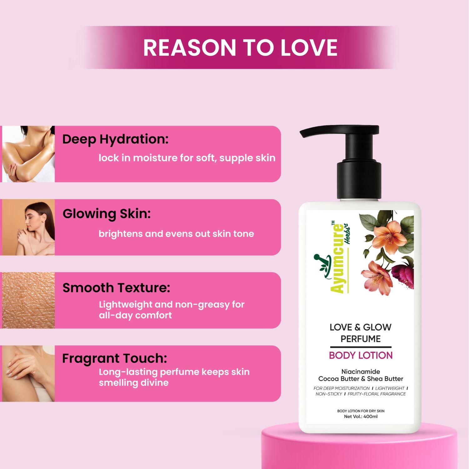 Winter Combo: Love & Glow Perfume Body Lotion + Almond Oil | Deep Moisturization | Unisex