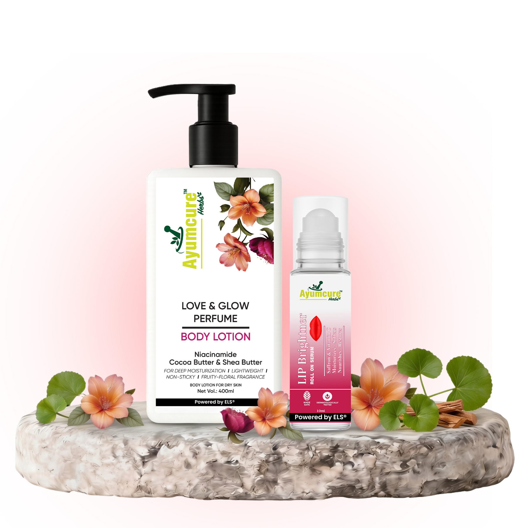 Winter Combo: 20% Urea Foot Roll-On + Lip Brightener Roll-On | 2% Olive Oil | Unisex