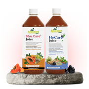 HeCare + SheCare Ayurvedic Couple Wellness Juice Combo | Men & Women