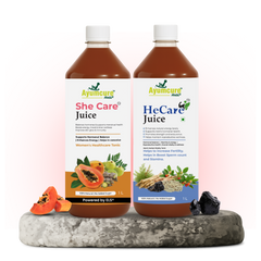 HeCare + SheCare Ayurvedic Couple Wellness Juice Combo | Men & Women
