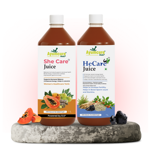 HeCare + SheCare Ayurvedic Couple Wellness Juice Combo | Men & Women