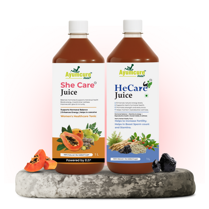 HeCare + SheCare Ayurvedic Couple Wellness Juice Combo | Men & Women