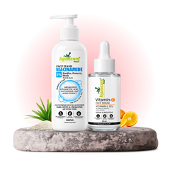 Ayumcure Niacinamide Face Wash 5% + Vitamin C 15% Face Serum Combo for Men & Women